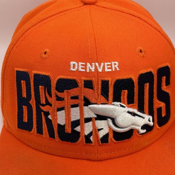 New Era 59Fifty NFL Denver Broncos Embroidered Cap Orange Fitted Hat Size 7 - Picture 4 of 14